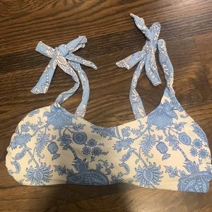 Roller Rabbit reversible bikini top large